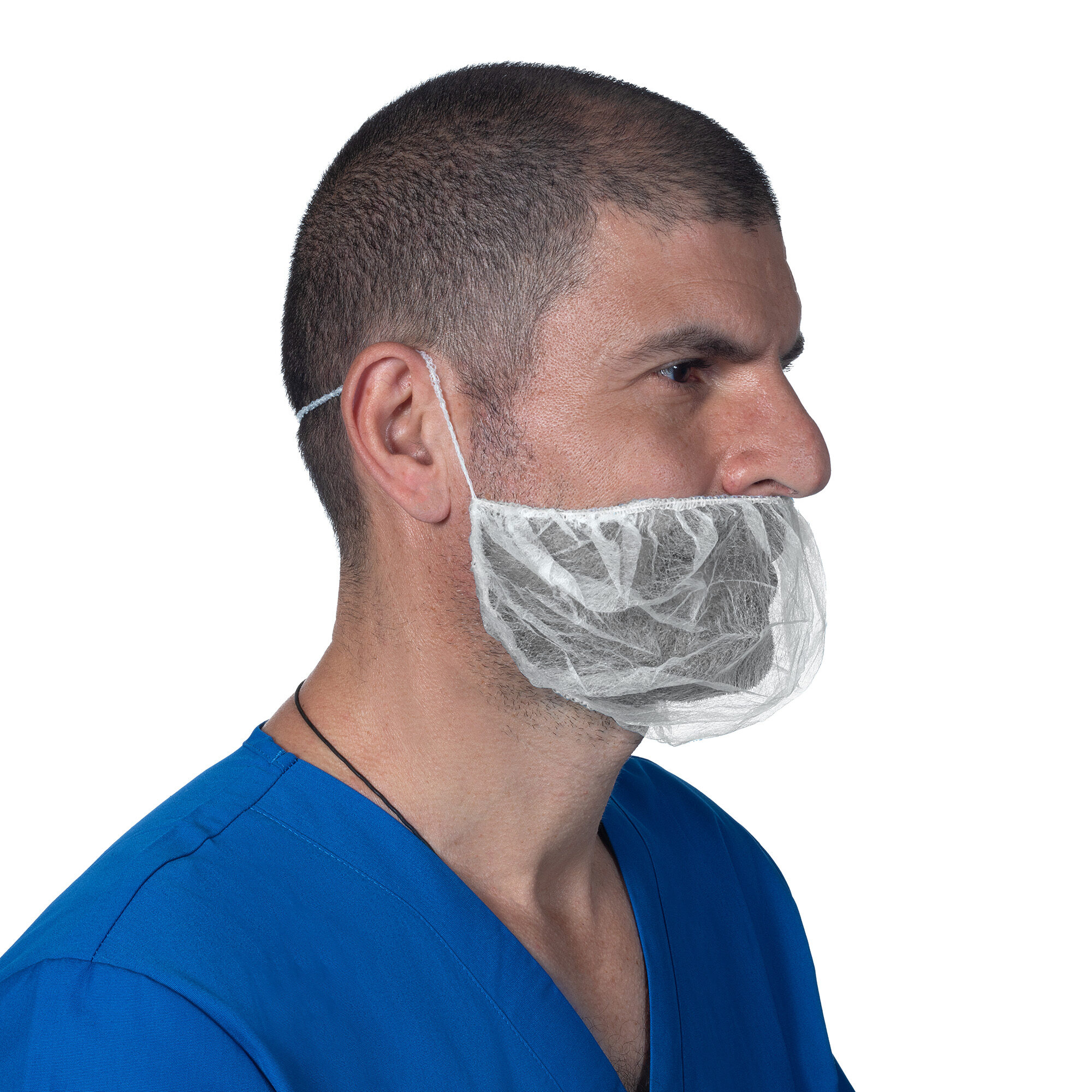 BettrMed™ Disposable Beard Cover – White Protective PPE for Food & Medical Use by Mgear Supplies
