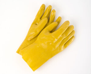 14″ Yellow PVC Gloves