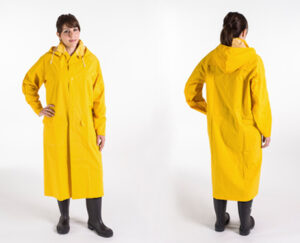 Yellow PVC/POLY/PVC Rain Coat
