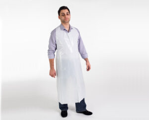 Blue LDPE Apron, 35″ x 54″, 0.8mil