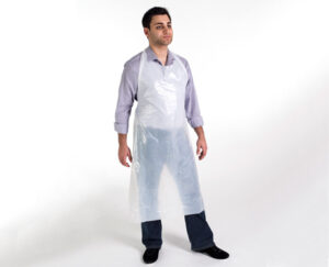 White LDPE Apron, 35″ x 54″, 0.8mil