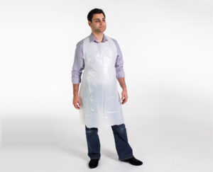 White LDPE Apron, 28″ X 46″, 1.75mil