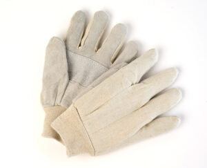 Men’s Leather Patch Palm Gloves, Knit Wrist