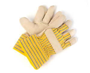Men’s Cow Grain Leather Fitters Gloves, Reinforced Palm