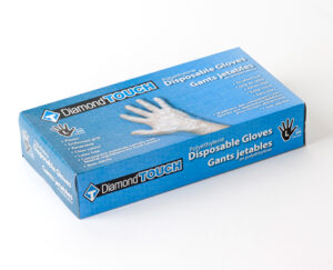Diamond Touch Clear Poly Disposable Gloves