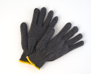 Grey Economy Poly/Cotton String-Knit Gloves