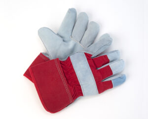 Men’s Split Leather Gloves with Red Fleece/Foam Liner