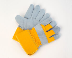 Men’s Split Leather Gloves with Red Fleece/Foam Liner